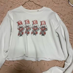 texas tech cropped sweatshirt